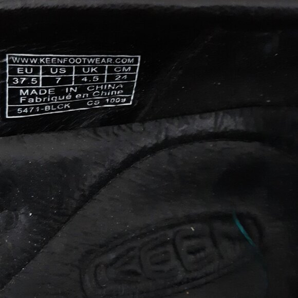 Keen Clifton Moc Toe Slip On Leather Loafers Black Preppy On The Go Comfort SZ 7 - Picture 7 of 7